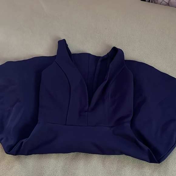 Love Galore Navy Blue Strappy Sleeveless Skater Dress - Picture 5 of 7